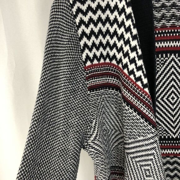 Vanity Womens Medium Open Front Long Sleeve Holyday Cardigan Sweater Fringe M - Picture 4 of 10